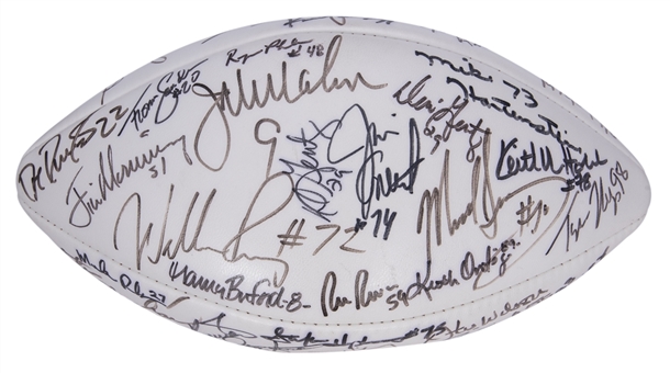 1985 Super Bowl XX Champion Chicago Bears (Reunion) Team Signed NFL Wilson Football With 40+ Signatures Including Walter Payton, Mike Ditka and Mike Singletary (JSA)